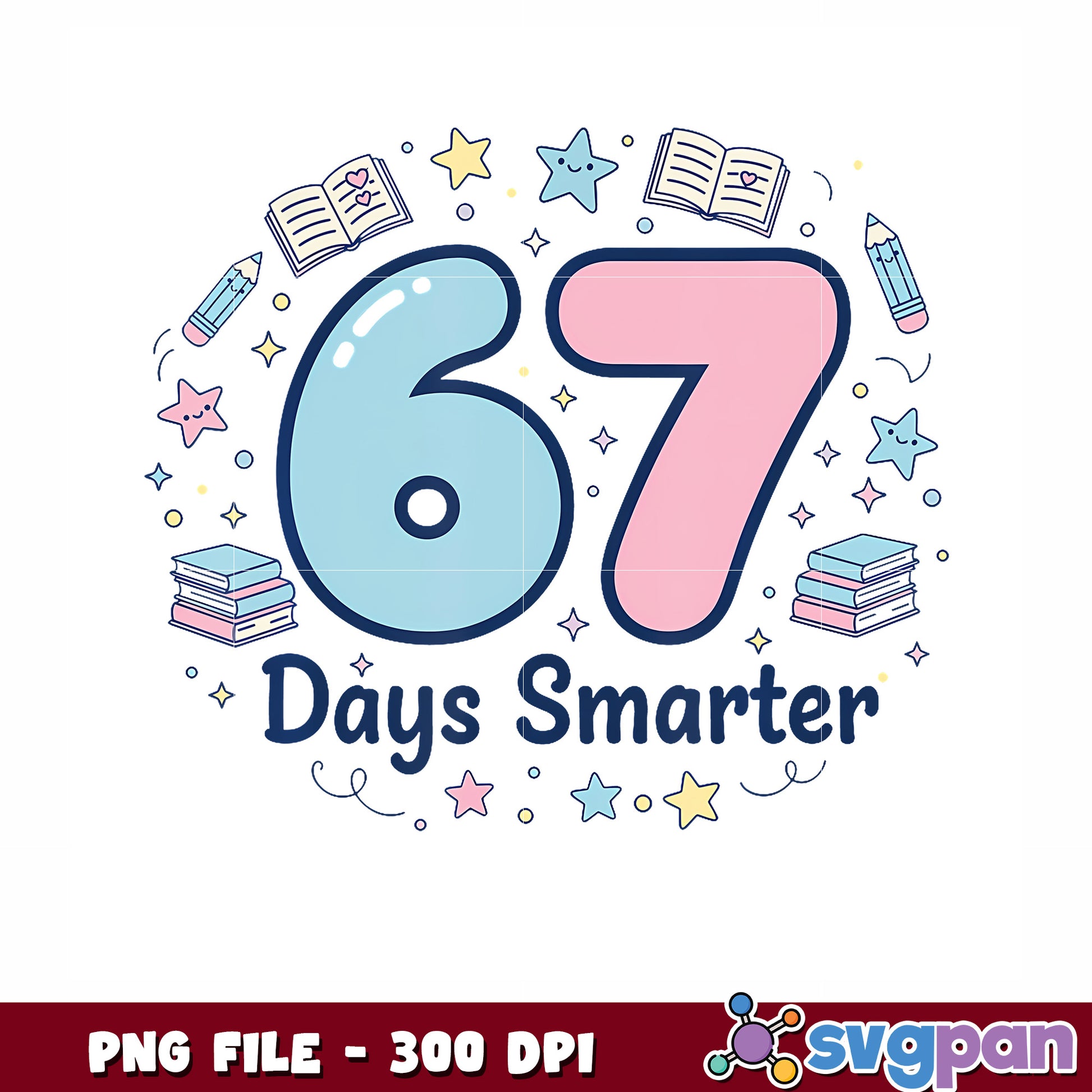 67 days smarter png, christmas decor png, funny memes png