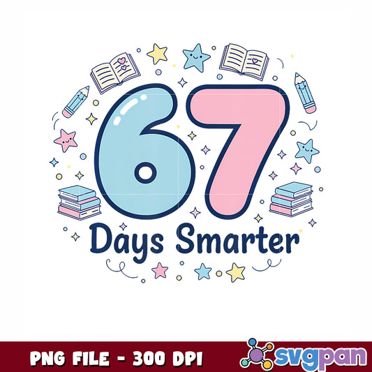 67 days smarter png, christmas decor png, funny memes png