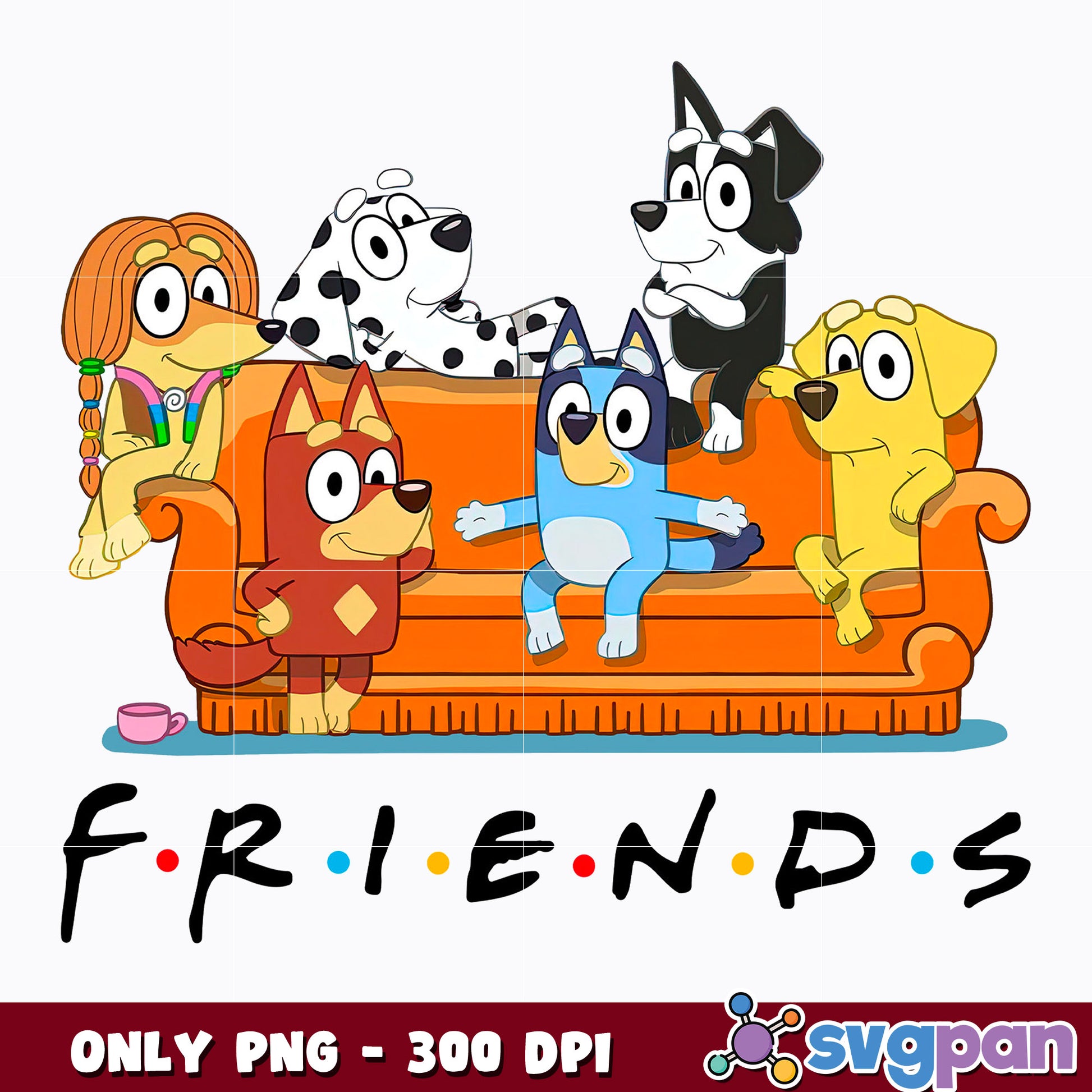 Bluey Friends png, Bluey png