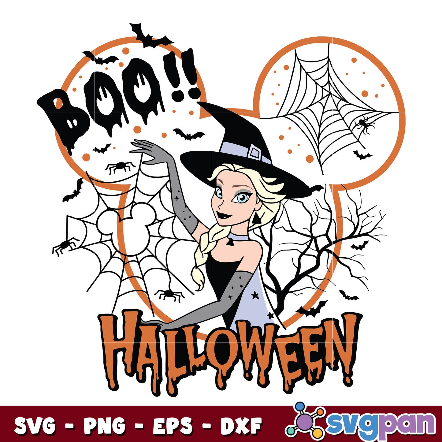 Frozen Elsa Princess Hallween Svg, Frozen Elsa Svg