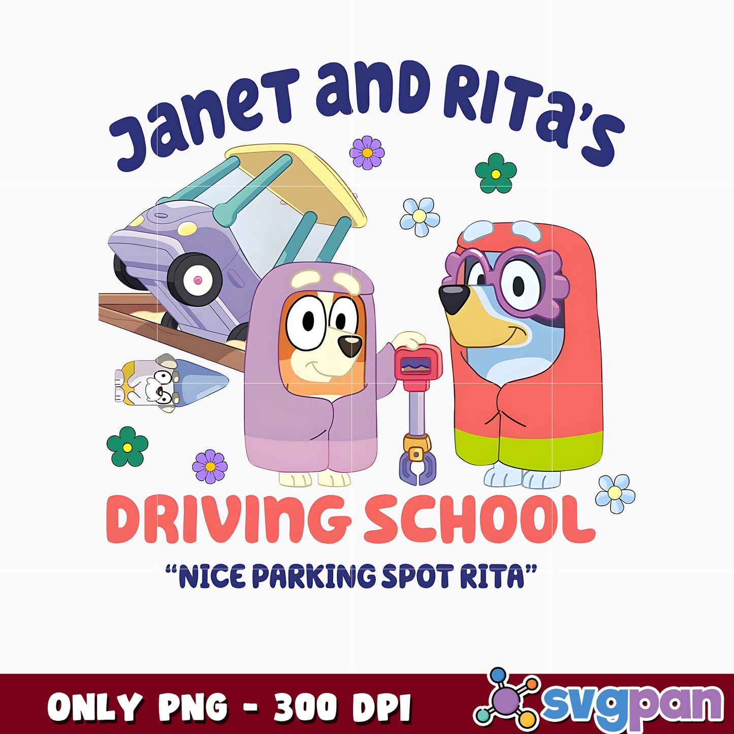 Janet and Rita bluey cartoon png 