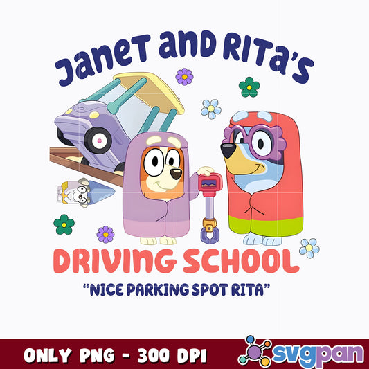 Janet and Rita bluey cartoon png 