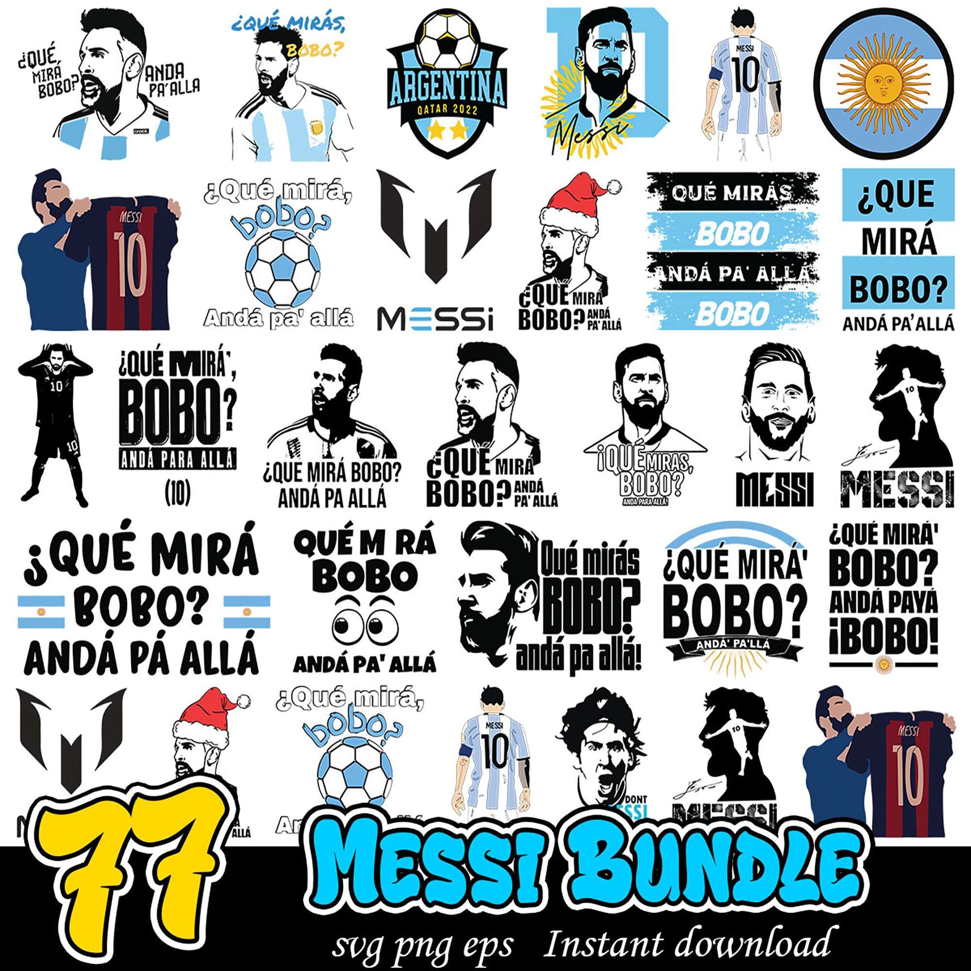 77 Messi SVG Bundle Instant Download