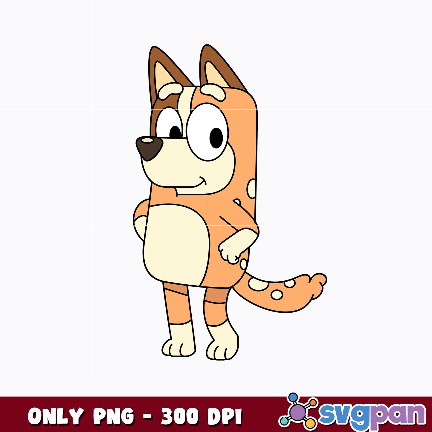 Chilli Bluey Dog png, Bluey png