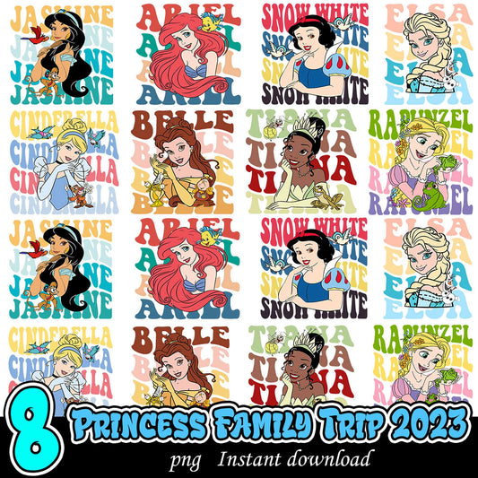 8 Princess Family Trip 2023 PNG