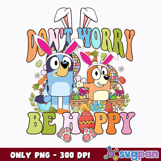 Bluey Bunny Easter png, Cute Bluey Easter Eggs png 