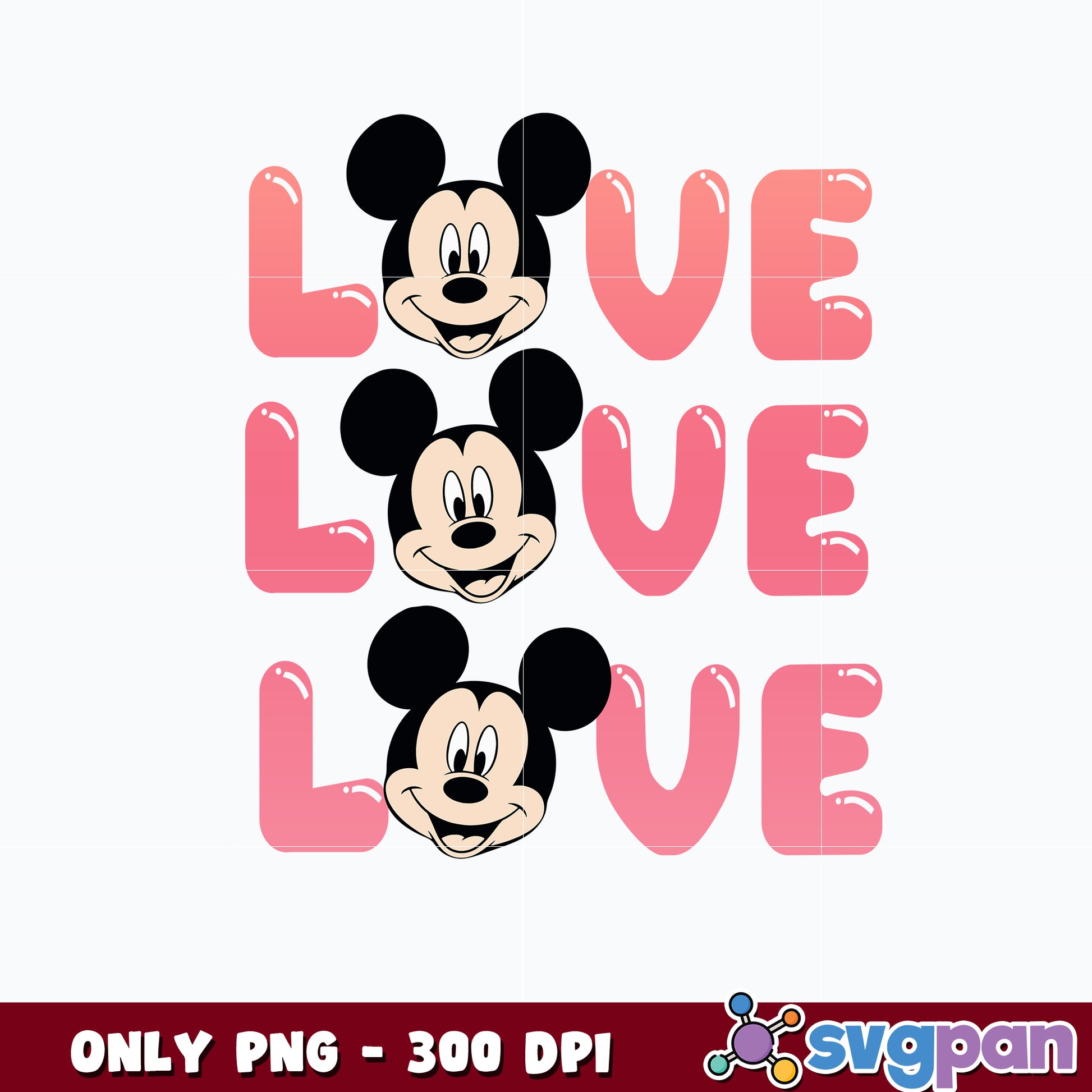 Mickey mouse head love png