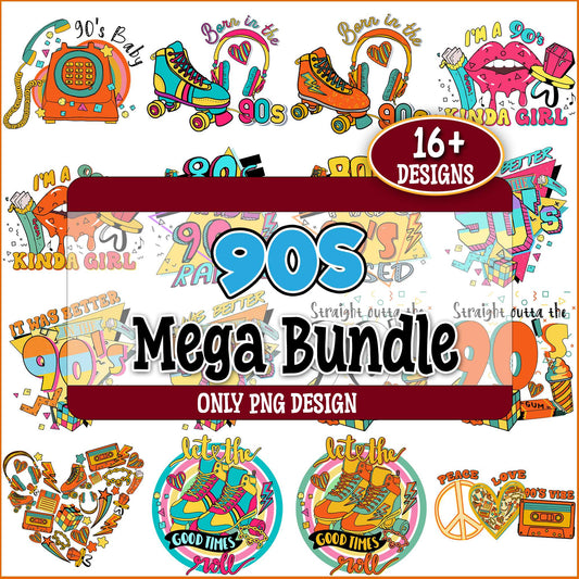90s vibes png bundle