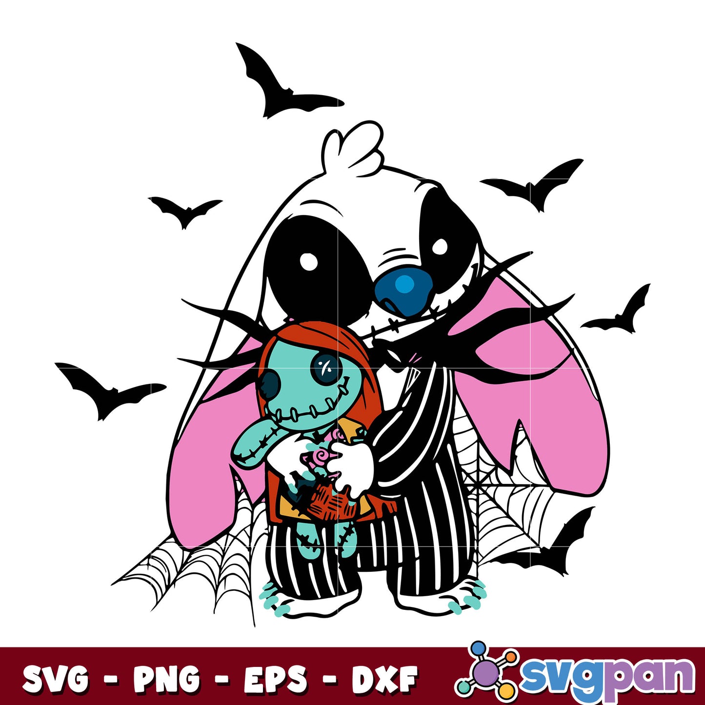 Stitch As Jack Skellington Svg