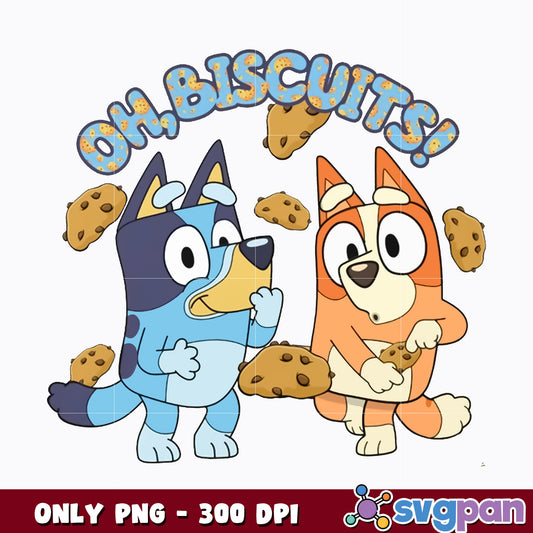 Oh Biscuits Bluey  png 