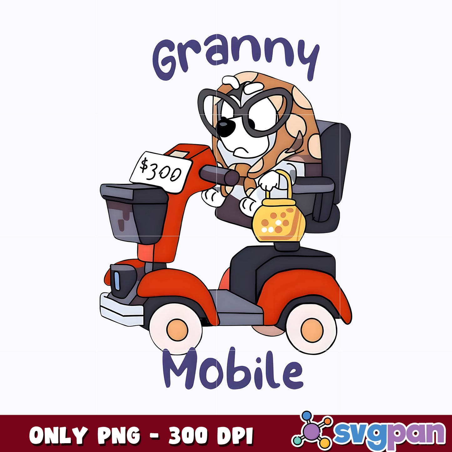 Granny Mobile Bluey png  