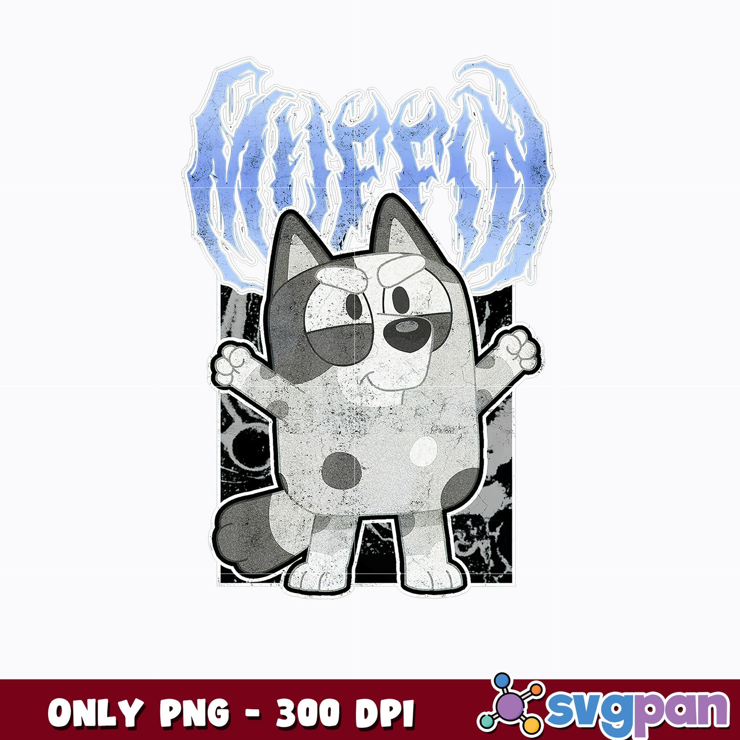 Bluey muffin horror cartoon png