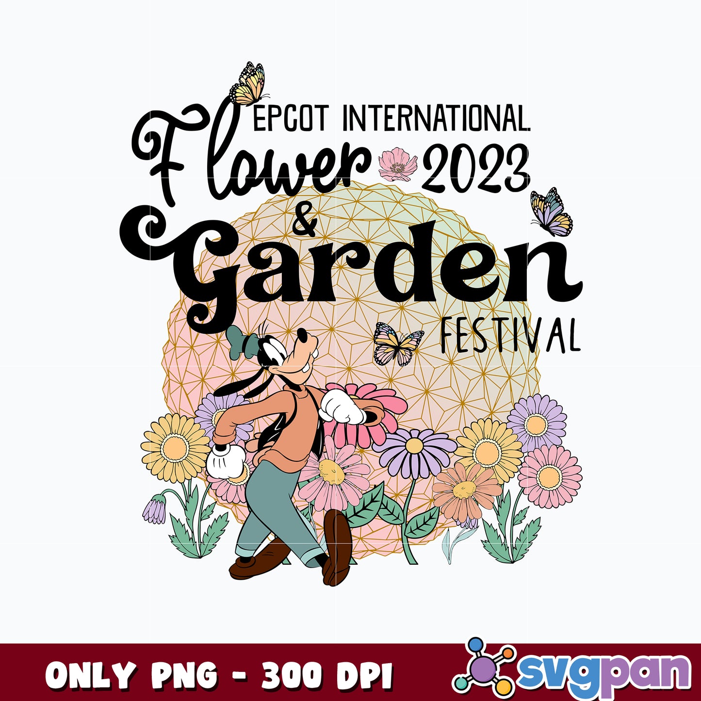 Goofy Disney Epcot International Flower And Garden 2023 Festival png