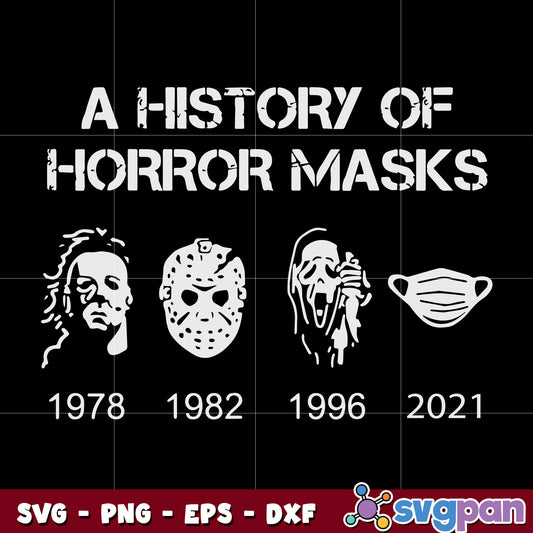 A History Of Horror Masks Halloween svg