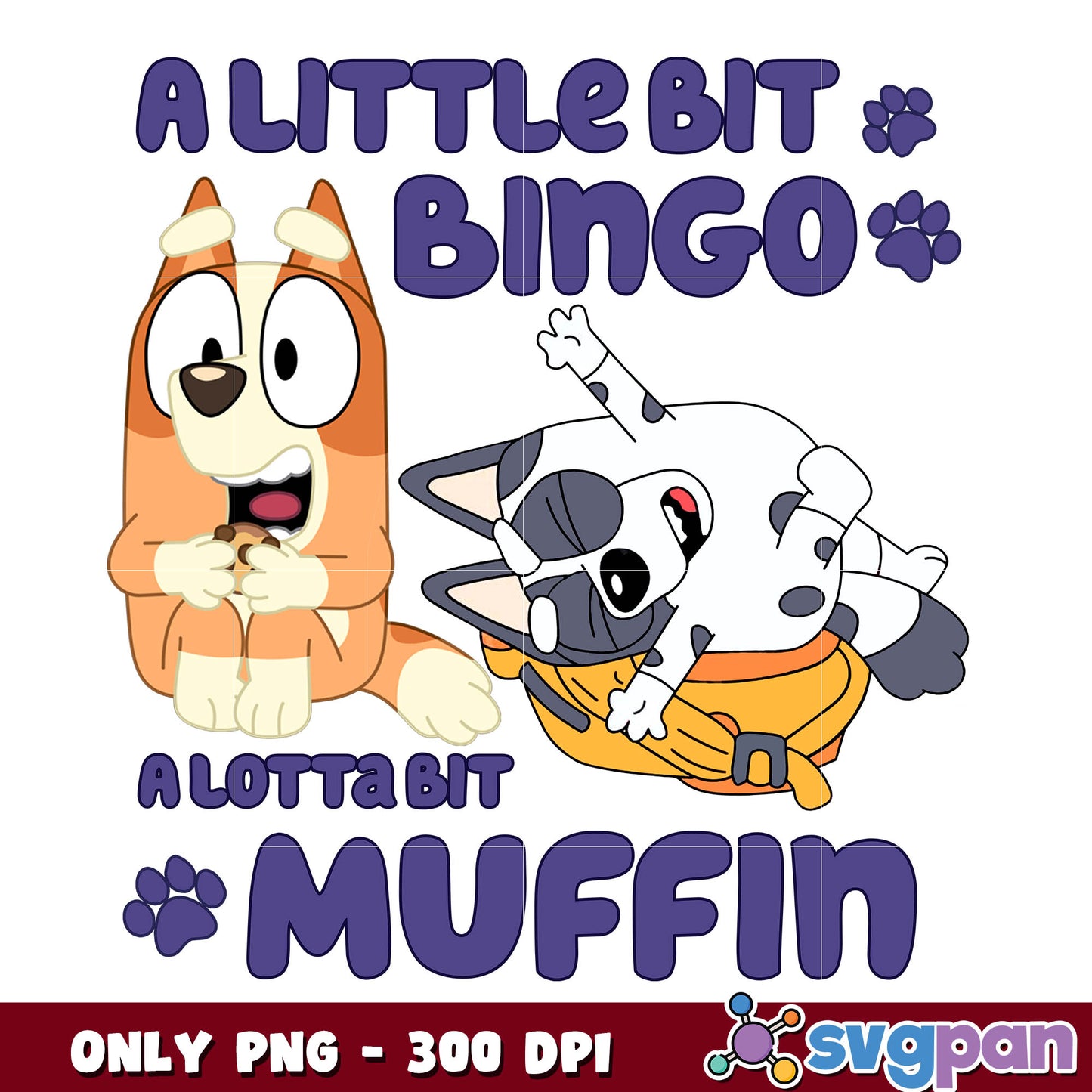 A Little Bit Bingo Alotta Bit Mufin Png, bluey and bingo png