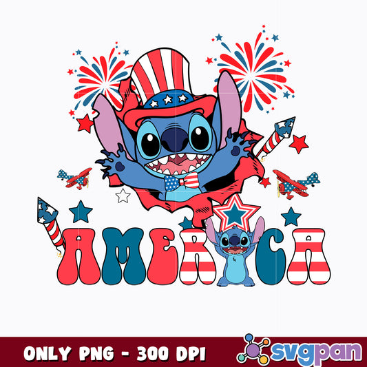  American Stitch 4th Of July png