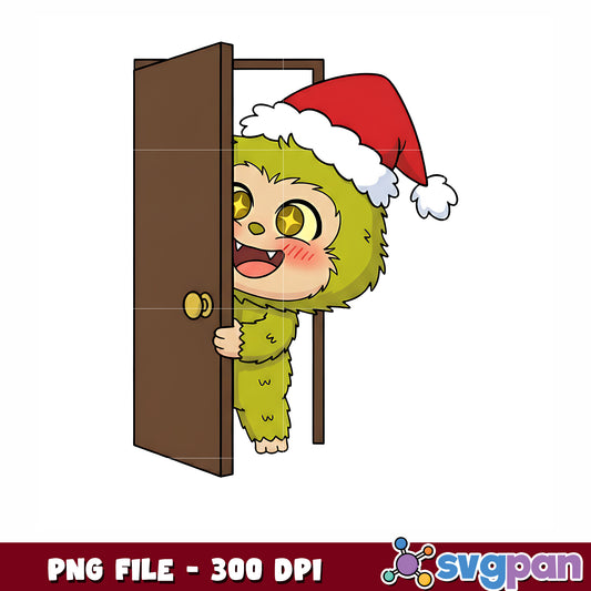 Adorable grinch png, merry christmnas png, christmas characters png