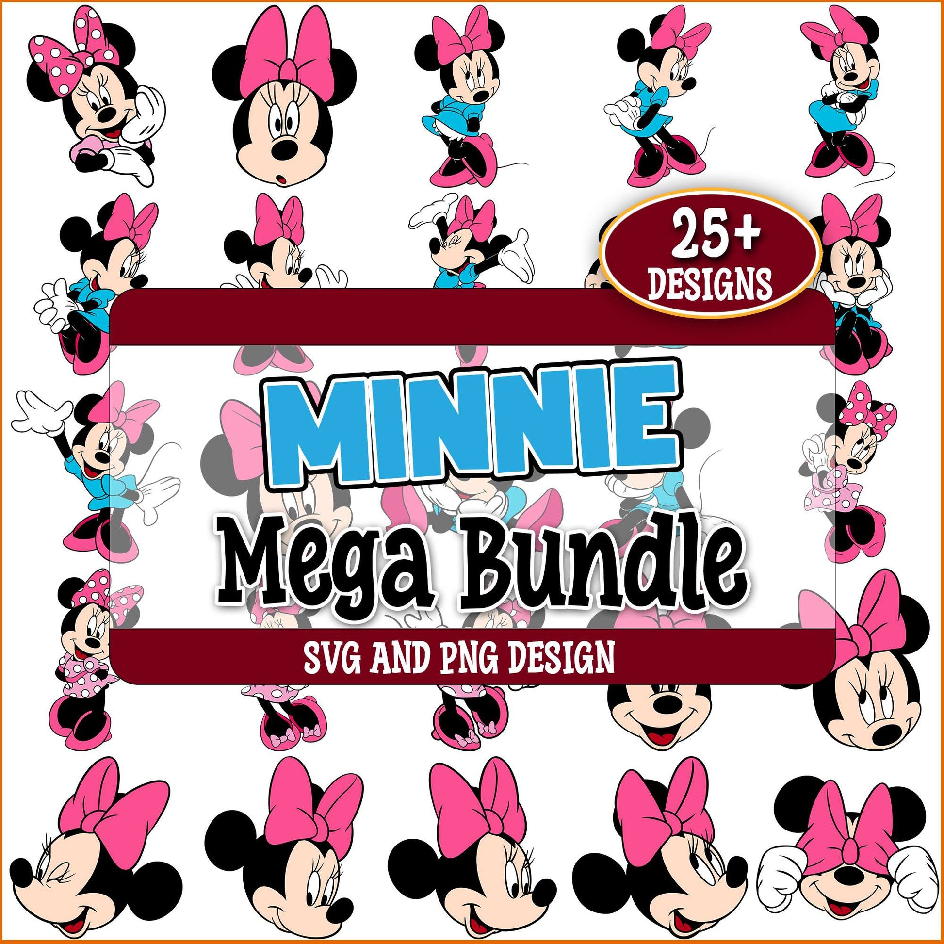 Adorable minnie mouse svg bundle