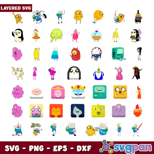 Adventure Time SVG Bundle Layered PNG EPS DXF