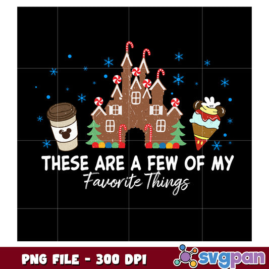 A few of my favourite things png, chistmas png, christmas cards​ png