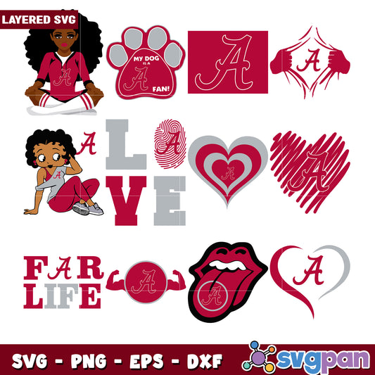 Alabama Layered SVG Bundle Designs