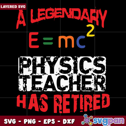 A legendary physics teacher has retired svg, science teacher retirement svg