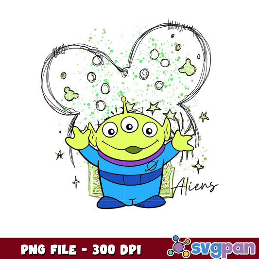 Aliens funny toy story png, disneyland png, disney movies png
