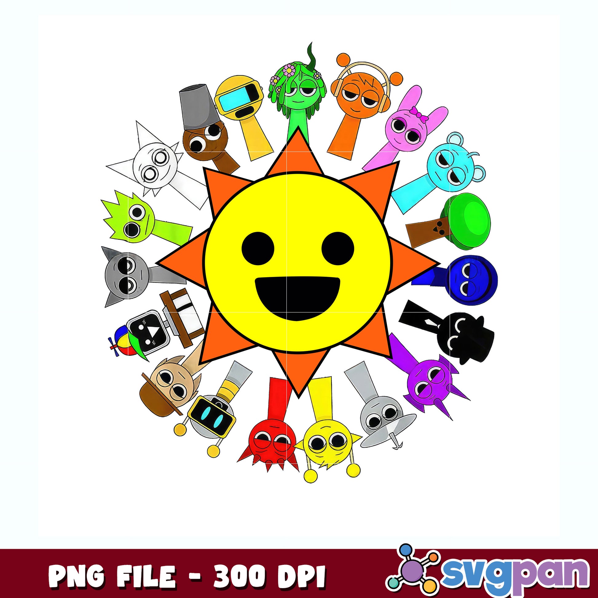 All types of sprunky toys png, funny toy png, sprunky collection png