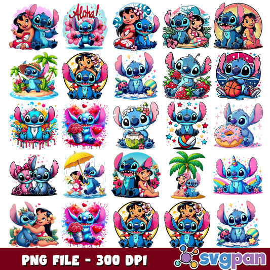 Aloha stitch hawaii png bundle
