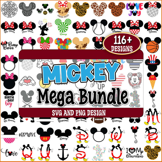 Alphabet mickey mouse svg bundle