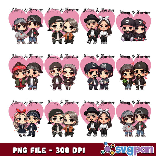 Always and forever png bundle