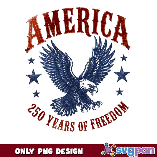 America 250 Years Of Freedom PNG, Bald Eagle PNG, 4th Of July PNG