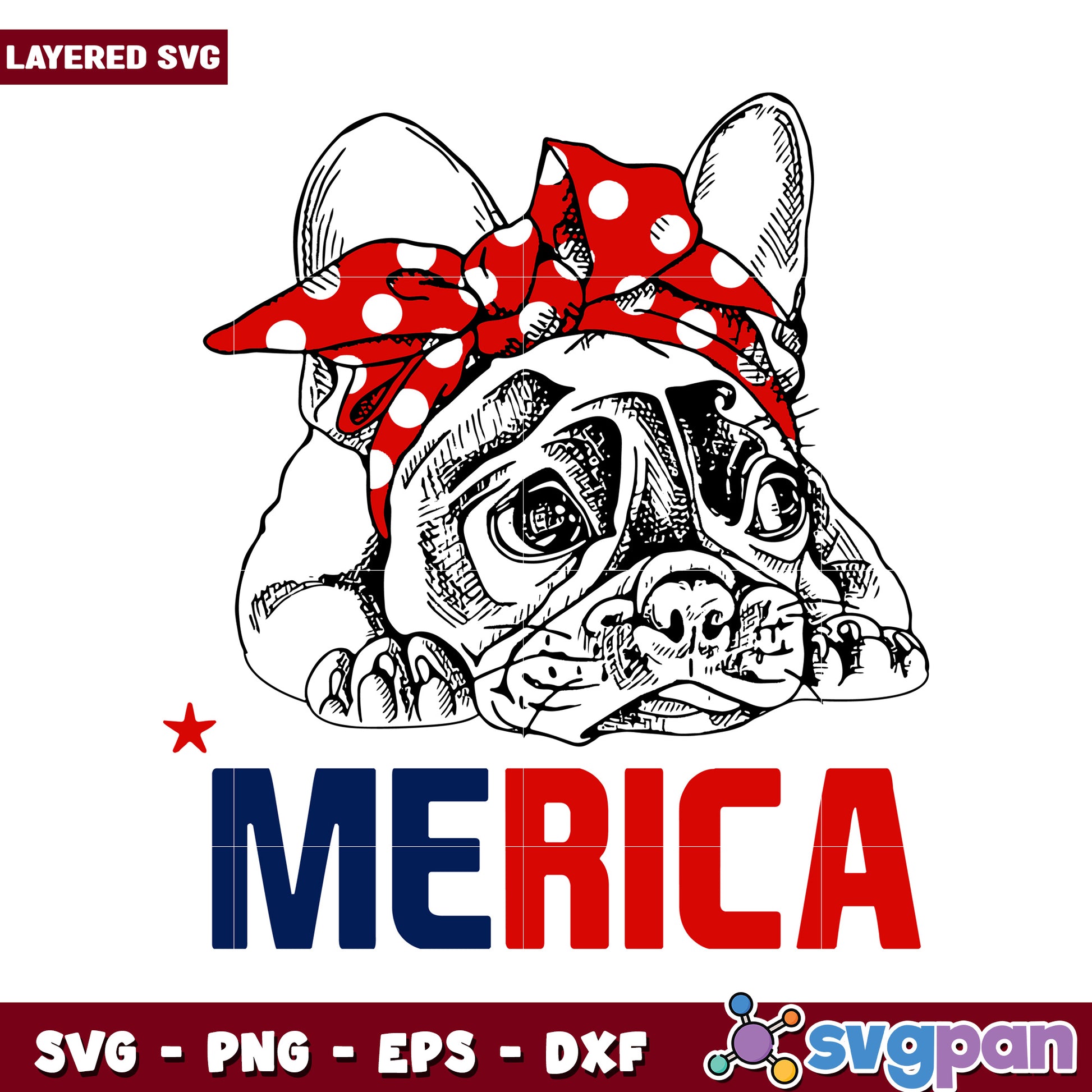 American Bulldog SVG Design, perfect for festive projects and decor