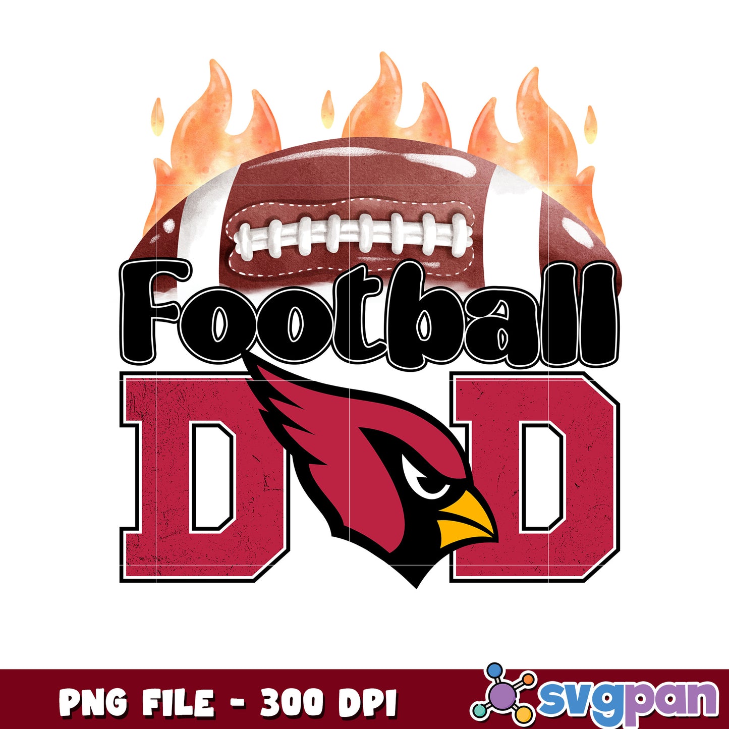 American football dad arizona cardinals png, sporty dad game day png, nfl football teams png