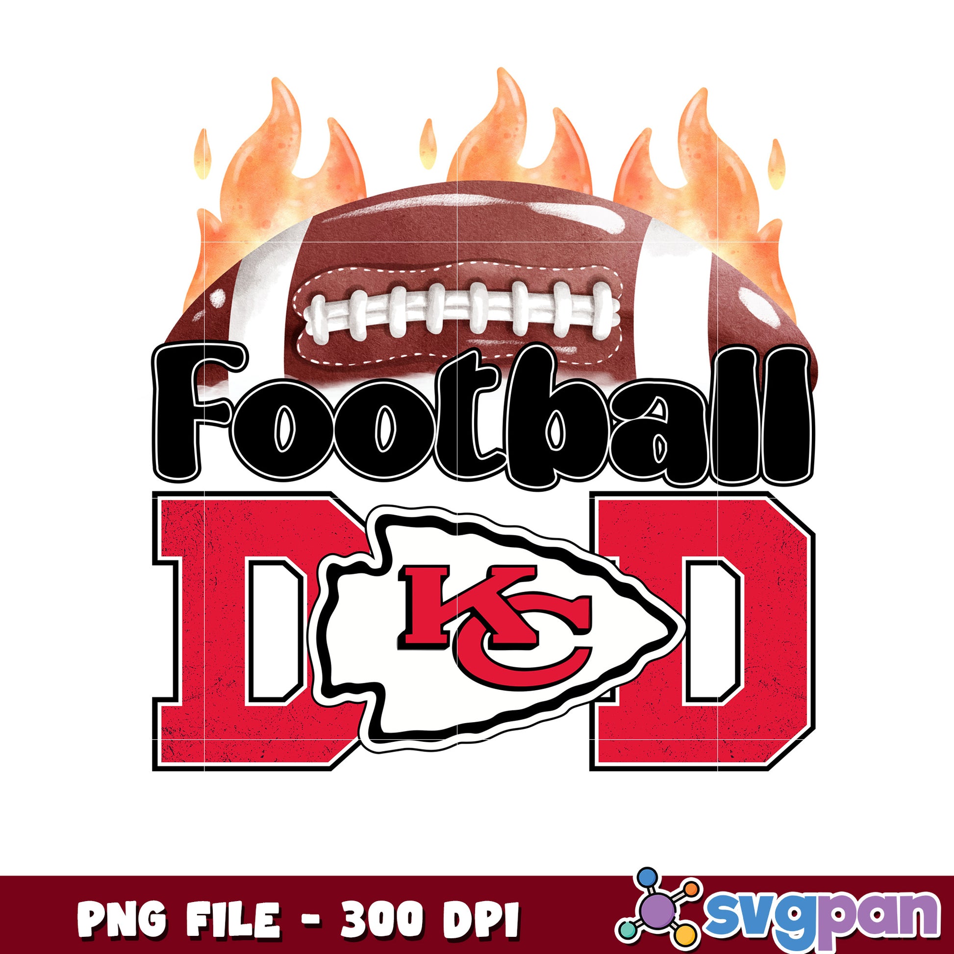 American football dad kansas city chiefs png, sporty dad game day png, nfl football teams png