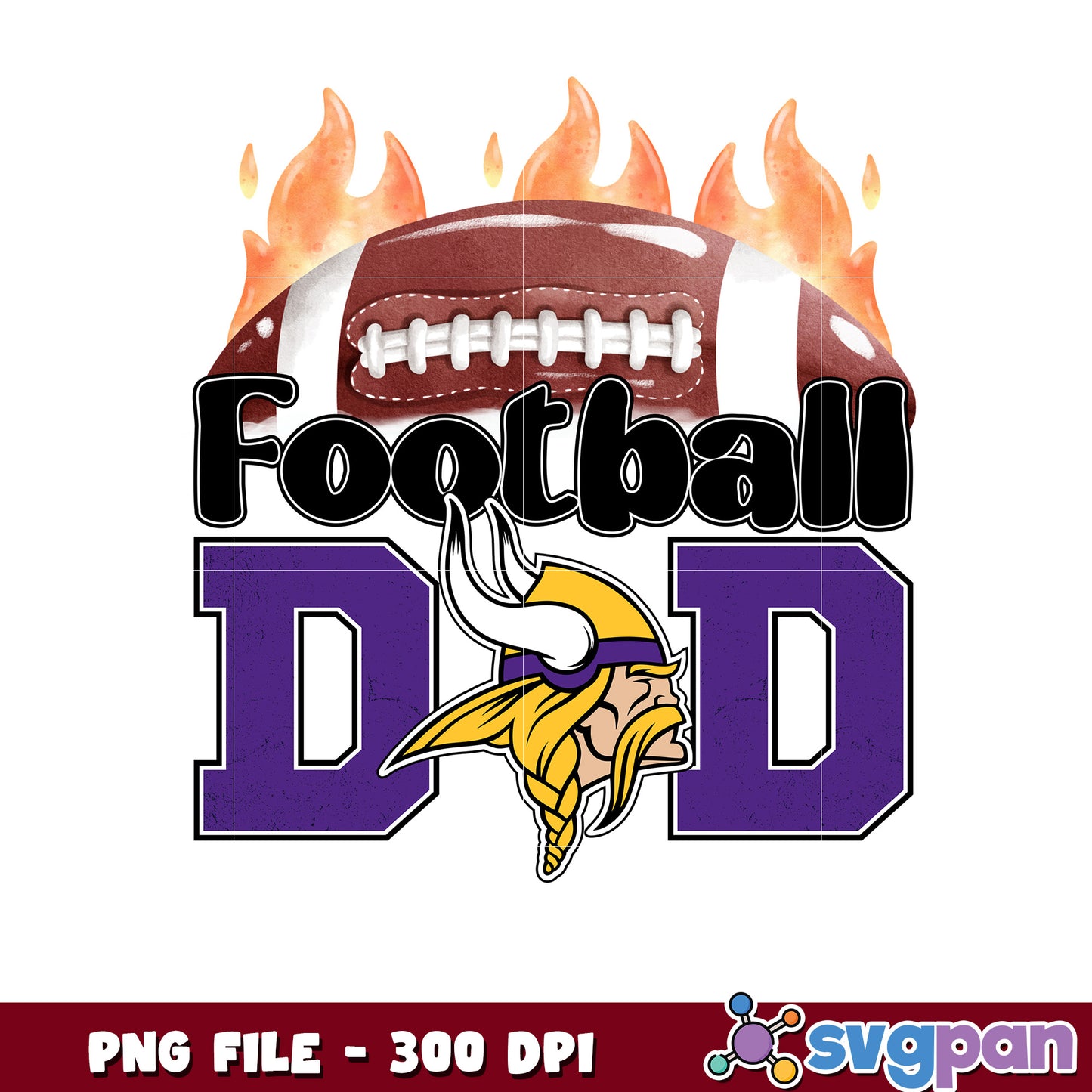American football dad minnesota vikings png, sporty dad game day png, nfl football teams png