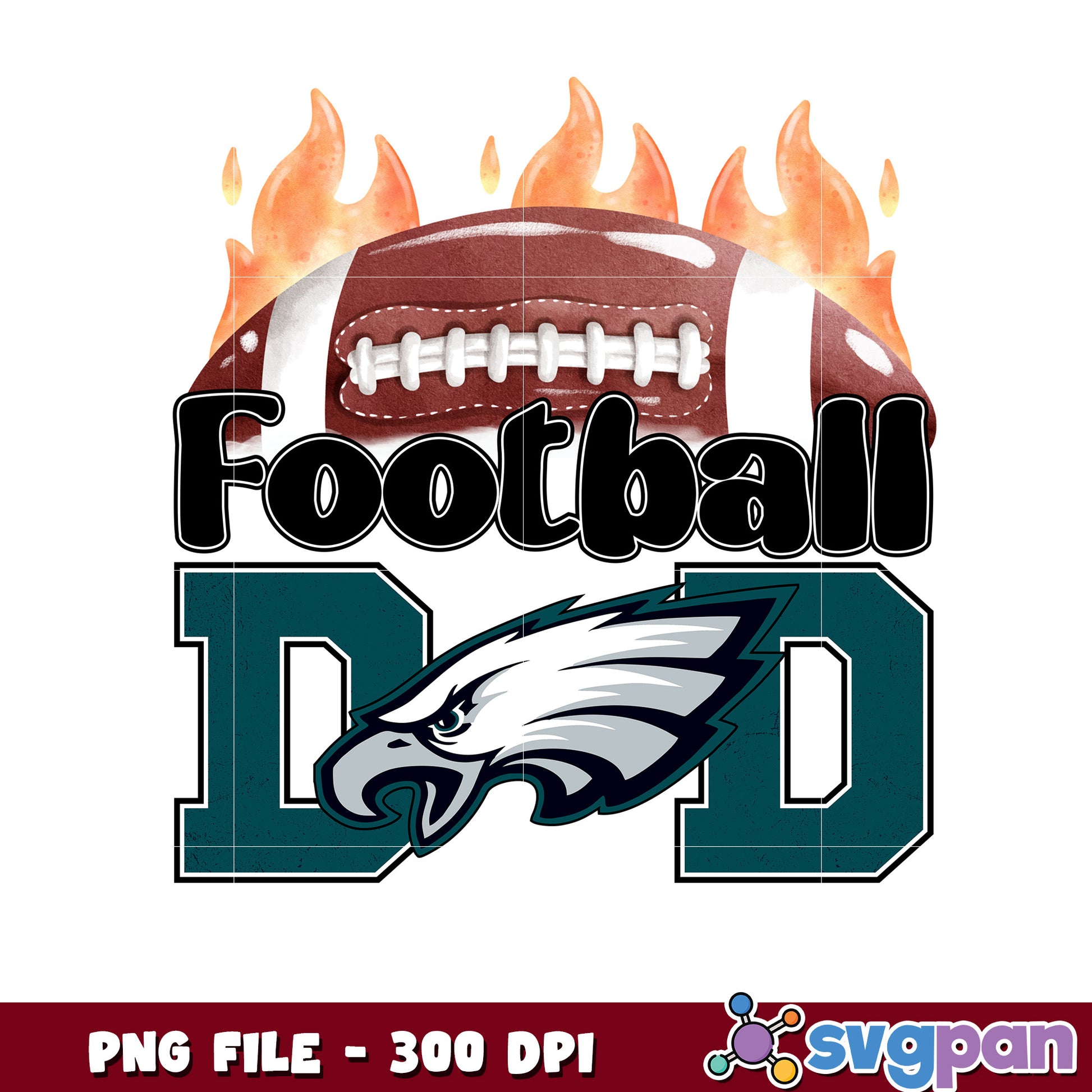 American football dad philadelphia eagles png, sporty dad game day png, nfl football teams png