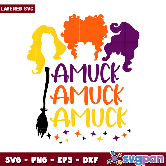 Amuck Amuck Amuck SVG design for Halloween, perfect for crafts