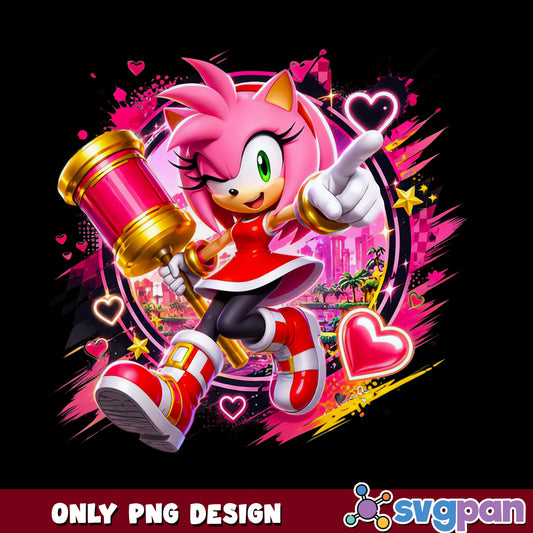 Amy Rose Sonic PNG, Sonic The Hedgehog PNG, Valentine PNG