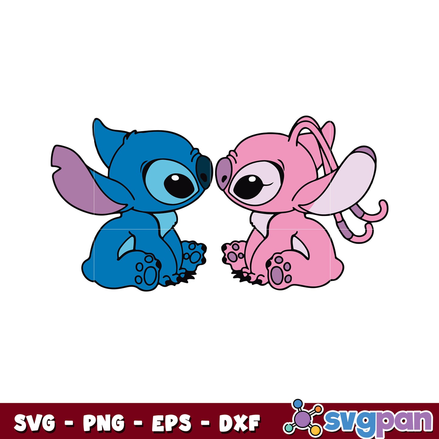 Angel stitch disney valentine svg, angel valentine​ svg, stitch ang angel svg