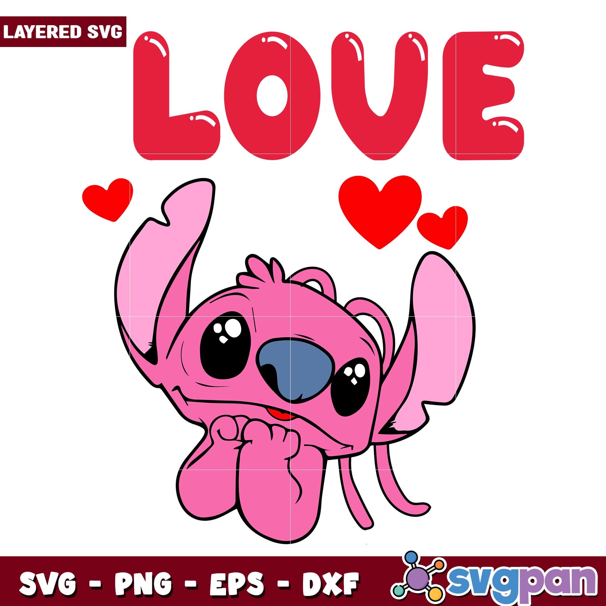 Angle love disney svg, Disney characters svg, Digital Download