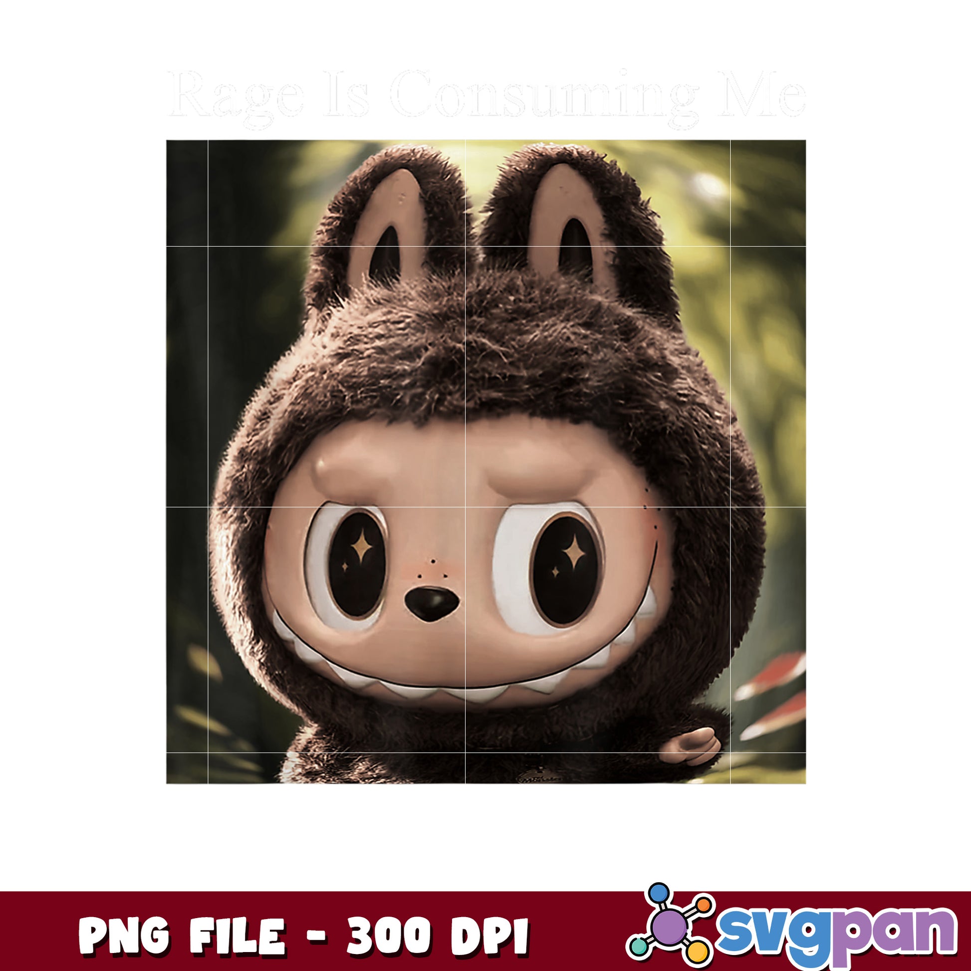 Angry Furry Monster PNG 300 DPI Download