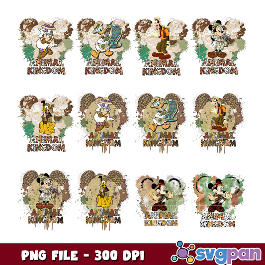 Animal Kingdom Character Bundle PNG Files Download