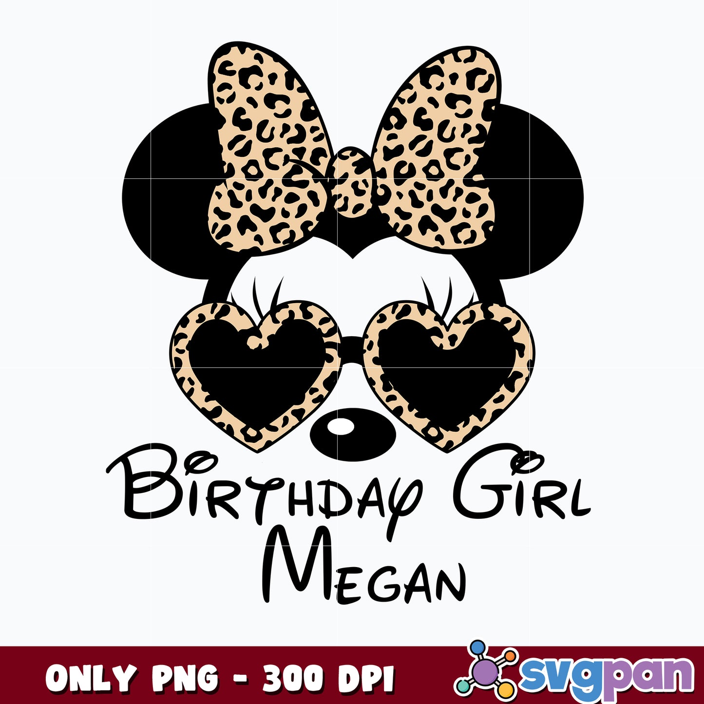  Minnie Mouse  Birthday Girl Megan png 