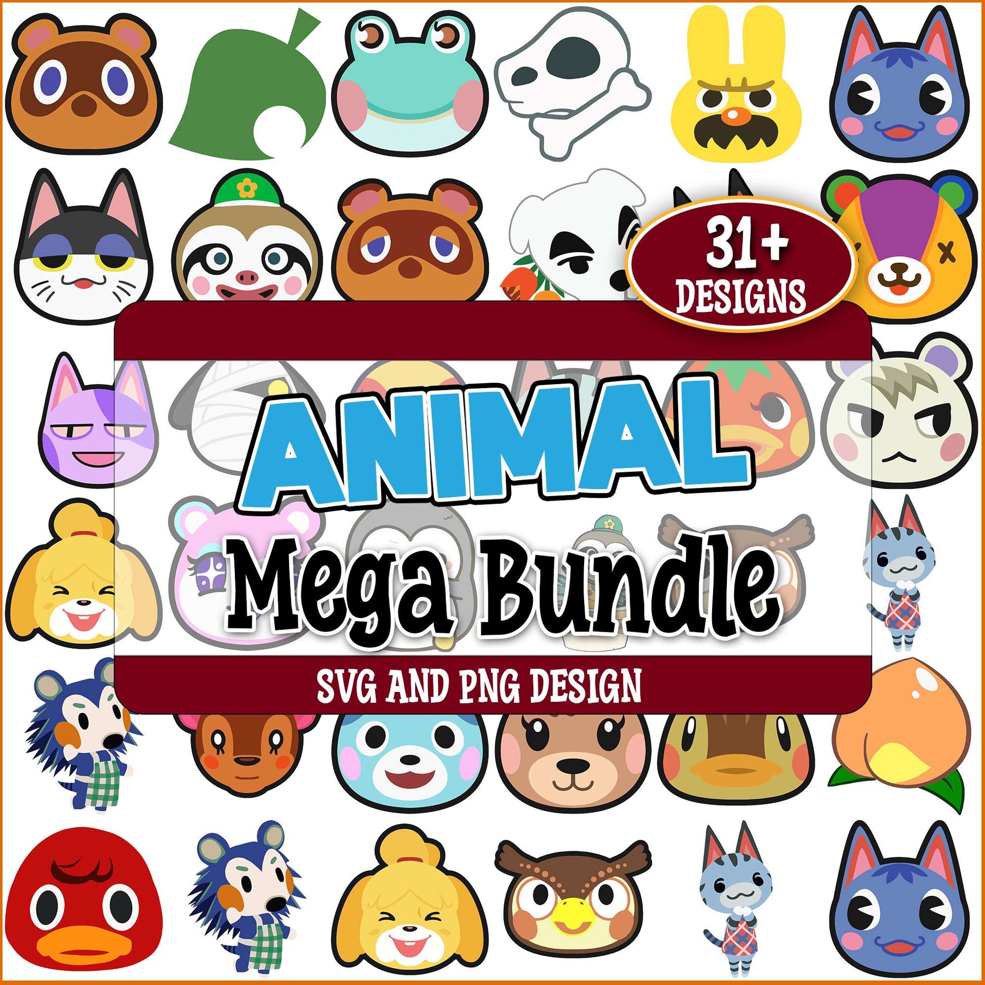 Animal crossing svg bundle