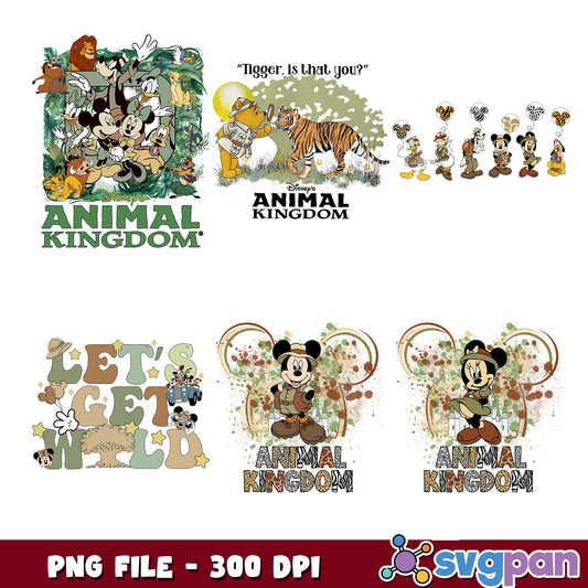Animal kingdom mickey png bundle