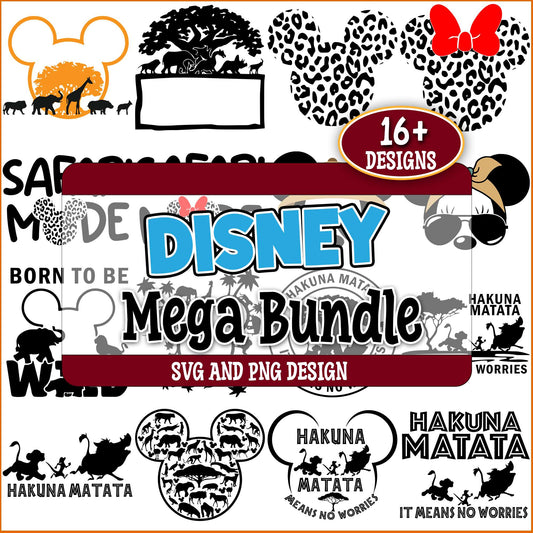 Animal kingdom of disney svg bundle