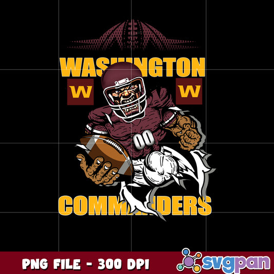 Animal logo washington commanders design png, national fottball league png, list of nfl teams​ png
