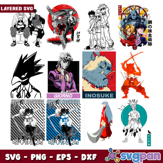 Anime Character SVG Bundle