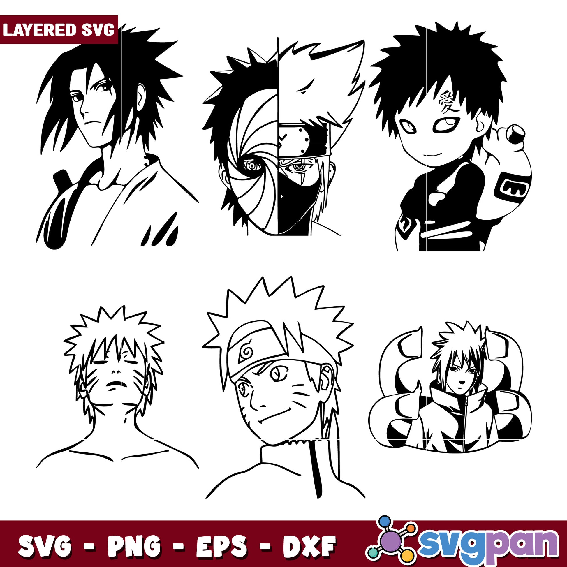 Anime Character SVG Bundle for Craft Projects